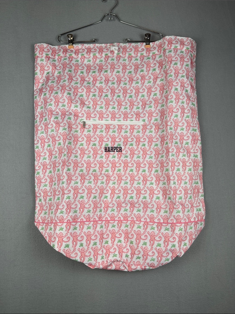 Roller Rabbit + Pottery Barn monogrammed xl laundry backpack *read description